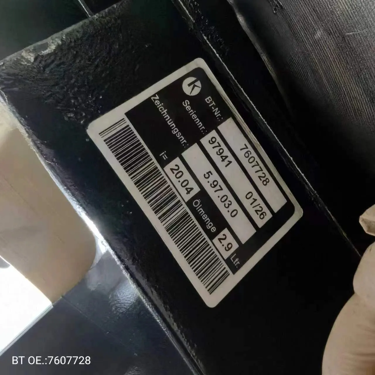 Genuine BT forklift Gearbox, OE 7607728
