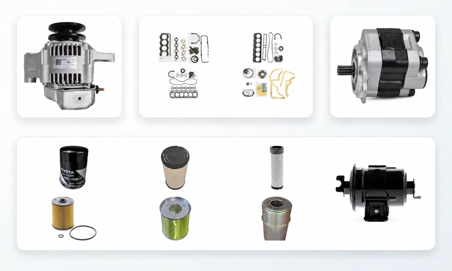 Genuine Forklift Parts — Send the OE number when available. Otherwise, provide the forklift model and serial number or clear photos of the nameplate for accurate parts identification and matching.