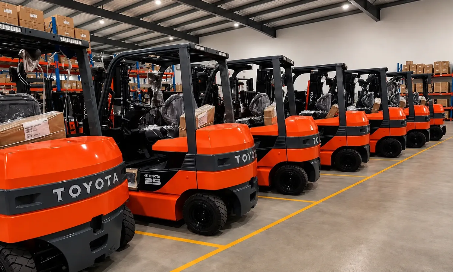 New Diesel & Electric Forklifts — Send the model or required capacity, configuration, quantity, and destination for an export quotation.
