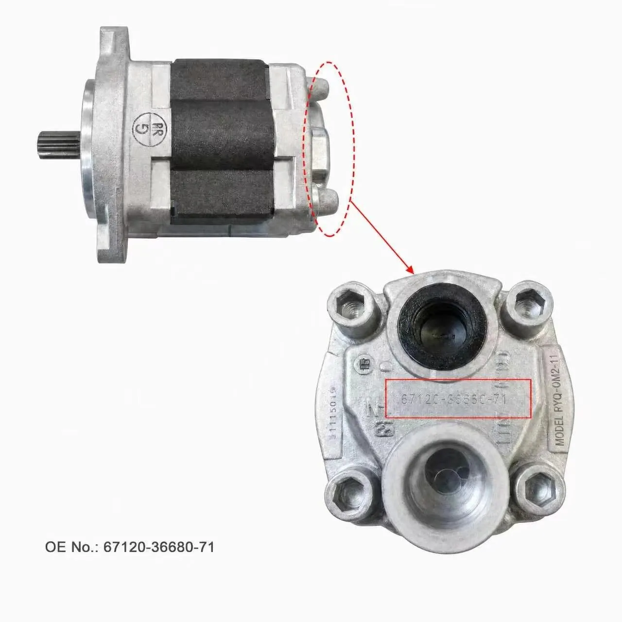 Genuine Toyota forklift PUMP ASSY, OIL, OE 67120-36680-71