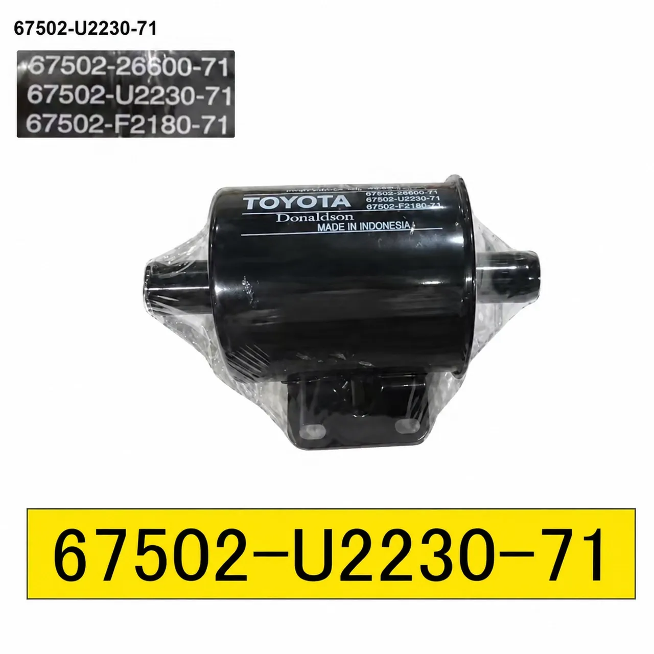 Pièce d’origine Toyota pour chariot élévateur, Filtre de retour hydraulique, référence OE 67502-U2230-71