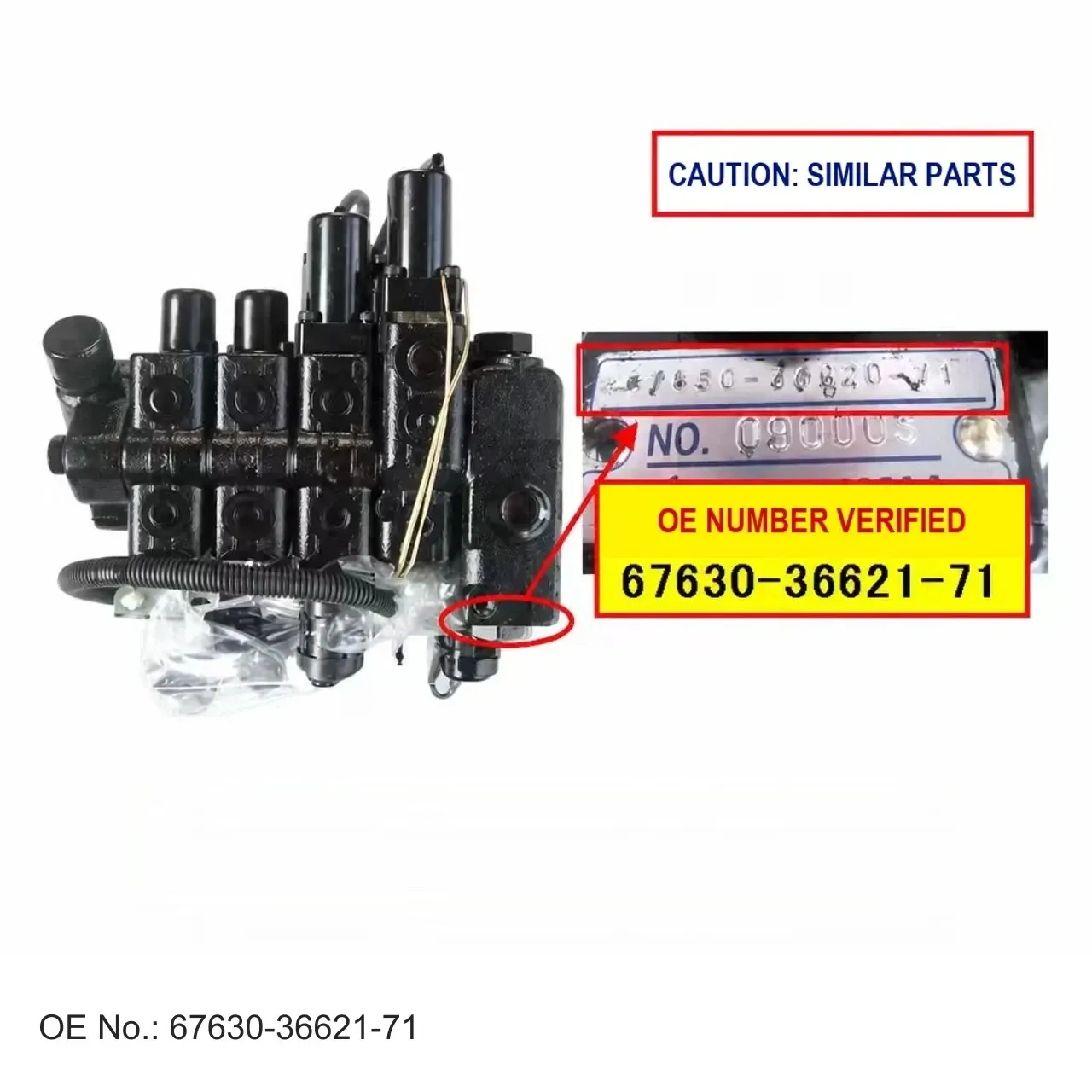 Toyota Масляный управляющий клапан в сборе, OE 67630-36621-71